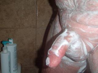 My sweetie and his cock take a shower...and I am there to capture the moment!