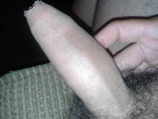 my uncircumcised cock while relaxing