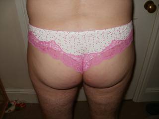 my ass in pretty pink lacy panties