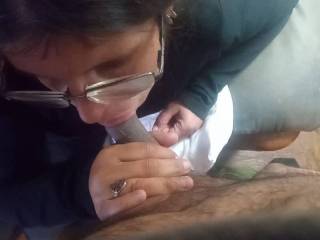 A nice POV having sondra sucking my cock she loves taking cock deep