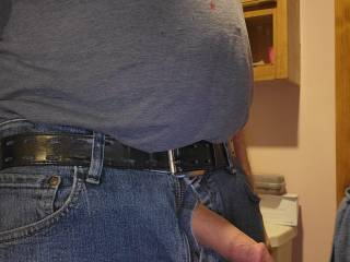 Dick and jeans