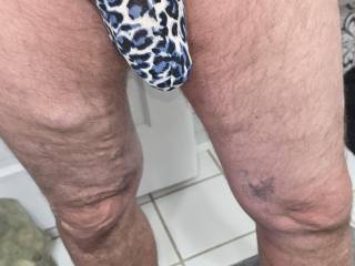 Love the feel of a slingshot with a pouch for my cock and balls