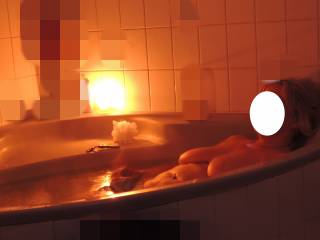 Relaxing in the bathtub