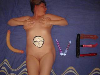 Having a bit of fun spelling out L O V E using some of my many toys ...now who wants to be another toy of mine?