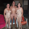 Friends at nudist camp